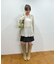 【umm.】フラワーモチーフモヘアライクルーズニット