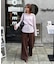 【umm.】フラワーモチーフモヘアライクルーズニット