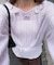 【umm.】フラワーモチーフモヘアライクルーズニット