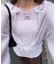 【umm.】フラワーモチーフモヘアライクルーズニット