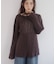 【umm.】フラワーモチーフモヘアライクルーズニット