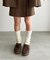 【コーデのアクセントに】リブ編みレッグウォーマー