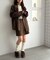 【コーデのアクセントに】リブ編みレッグウォーマー