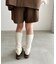 【コーデのアクセントに】リブ編みレッグウォーマー