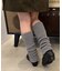 【コーデのアクセントに】リブ編みレッグウォーマー