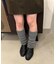 【コーデのアクセントに】リブ編みレッグウォーマー