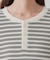 【Enlude】ワッフルボーダーヘンリーネックロンT《ユニセックス》