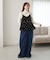 ドット刺繍ベロアキャミ