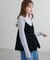 ドット刺繍ベロアキャミ