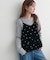 ドット刺繍ベロアキャミ