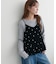 ドット刺繍ベロアキャミ