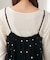 ドット刺繍ベロアキャミ