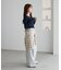 袖口レイヤード風クルーネックニット