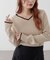 前後2WAYスカラップ使い配色プルオーバー