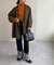 リブ袖口ボタンタートル
