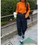リブ袖口ボタンタートル