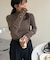 リブ袖口ボタンタートル