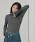 リブ袖口ボタンタートル