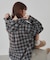 【Enlude】起毛チェックフードシャツ《ユニセックス》