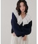 コットンレース使い衿フリルニット《WEB限定カラーあり》