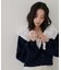コットンレース使い衿フリルニット《WEB限定カラーあり》
