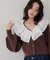 コットンレース使い衿フリルニット《WEB限定カラーあり》