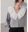 コットンレース使い衿フリルニット《WEB限定カラーあり》