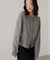 黒釦クルーネックカーディガン