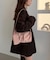 【６色展開】ポーチ付きフロントタックショルダーバッグ