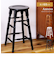 Natural wood high stool