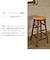 Natural wood high stool