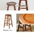 Natural wood high stool