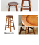 Natural wood high stool