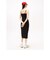 ストラップバッジリブミディワンピース