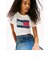 レギュラーフローラルフラッグTシャツ