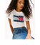 レギュラーフローラルフラッグTシャツ
