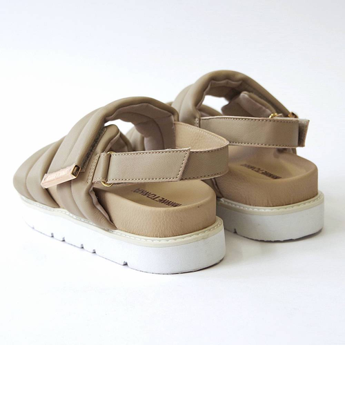 MINNETONKA ミネトンカ】 プラットフォームパファーストラップサンダル