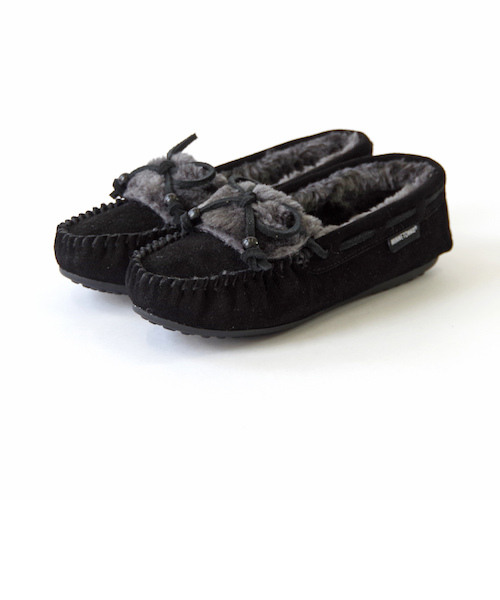 MINNETONKA/ミネトンカ】 ウッドビーズ ボアモカシンシューズ KYRA