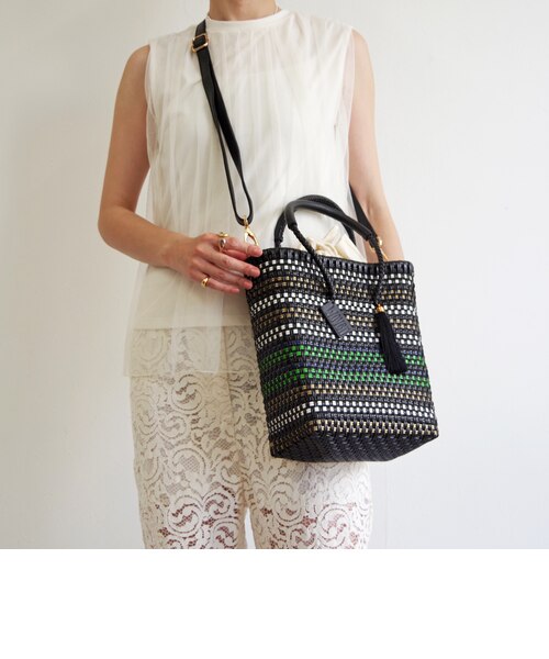 シ*ン様 2WAY WOVEN ウーヴン メルカドバッグ　プティショルダートート WOVEN ウーヴン】プティショルダートート 2WAY ミニバッグ ショルダー