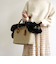 【WOVEN /ウーヴン】 エコファー ねこフラップカバー バッグカバー トートバッグ用 猫