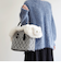 【WOVEN /ウーヴン】 エコファー ねこフラップカバー バッグカバー トートバッグ用 猫