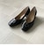 【牛革】デザインバックル 5.5cmヒールパンプス