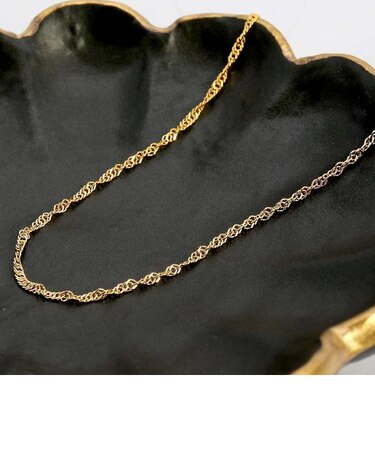ネックレス チェーン 18金 40cm スクリュー チェーンのみ 幅1mm 約1.38 