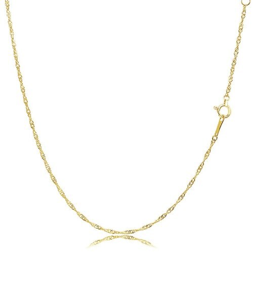 K18yg ITALY 750 チェーンネックレス 40cm 1mm弱 K18 ネックレス