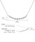 【選べる素材(K18 プラチナ)】ネックレス レディース 18金 プラチナ  ダイヤモンド 計0.1ct  スマイル ライン PT900 ゴールド K18 LPUC ララクリスティー
