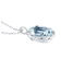 【選べる素材(K18 プラチナ)】ネックレス レディース 18金 プラチナ  アクアマリン 0.2ct 一粒 PT900 ゴールド K18 LPUC ララクリスティー