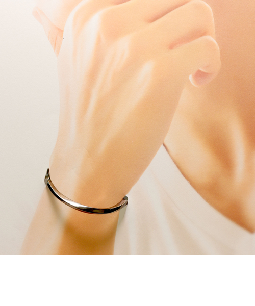 バングル メンズ シルバー シンプルデザイン バングル｜ララ
