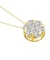 フラワー ダイヤモンド ネックレス 0.5ct PT900 プラチナ K18 18金