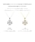 クローバー ダイヤモンド ネックレス 0.3ct PT900 プラチナ  K18 18金 ゴールド