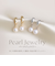ピアス レディース あこや真珠 パール 5.0～6.0mm 2珠 PT900 K18 ハーフフープ ララクリスティー